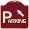 Signmission Parking W/ Arrow Pointing to Top Left Heavy-Gauge Aluminum Sign, 18" x 18", BU-1818-24517 A-DES-BU-1818-24517 - alternate 1